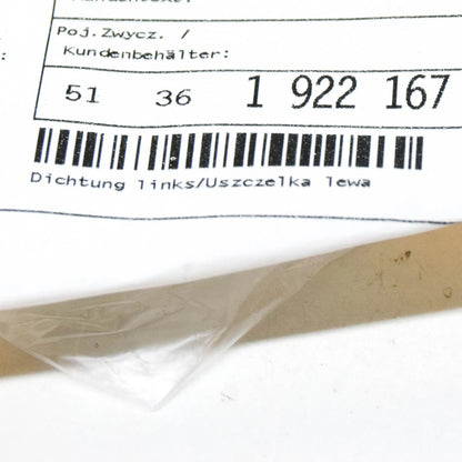 NEW BMW 3 E30 CABRIO LEFT WINDOW SEAL 51361922167 ORIGINAL