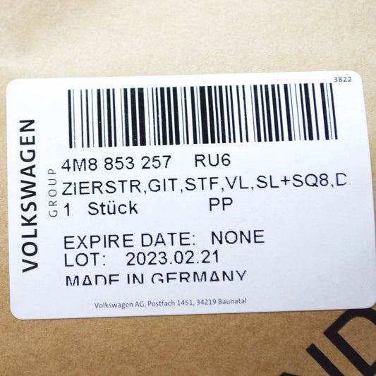 NEW AUDI Q8 FRONT BUMPER LEFT GRILLE DECORATIVE FRAME 4M8853257RU6 ORIGINAL