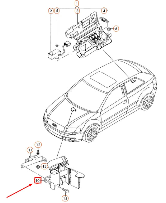 NEW AUDI A3 8P POTENTIAL DISTRIBUTOR JUNCTION BOX/ JUMP POINT 1K0937517