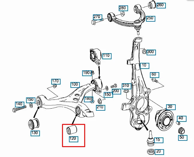 NEW MERCEDES BENZ GLE W166 FRONT CONTROL ARM BEARING BUSH A1663330100 ORIGINAL