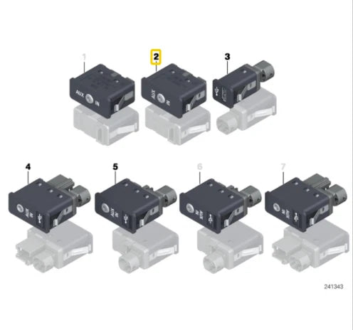 NEW BMW 1 E87 AUXILIARY INPUT SOCKET 84109237655 ORIGINAL
