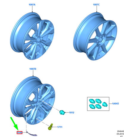new ford puma wheel balance weight 5034202 8s71-1040-da original