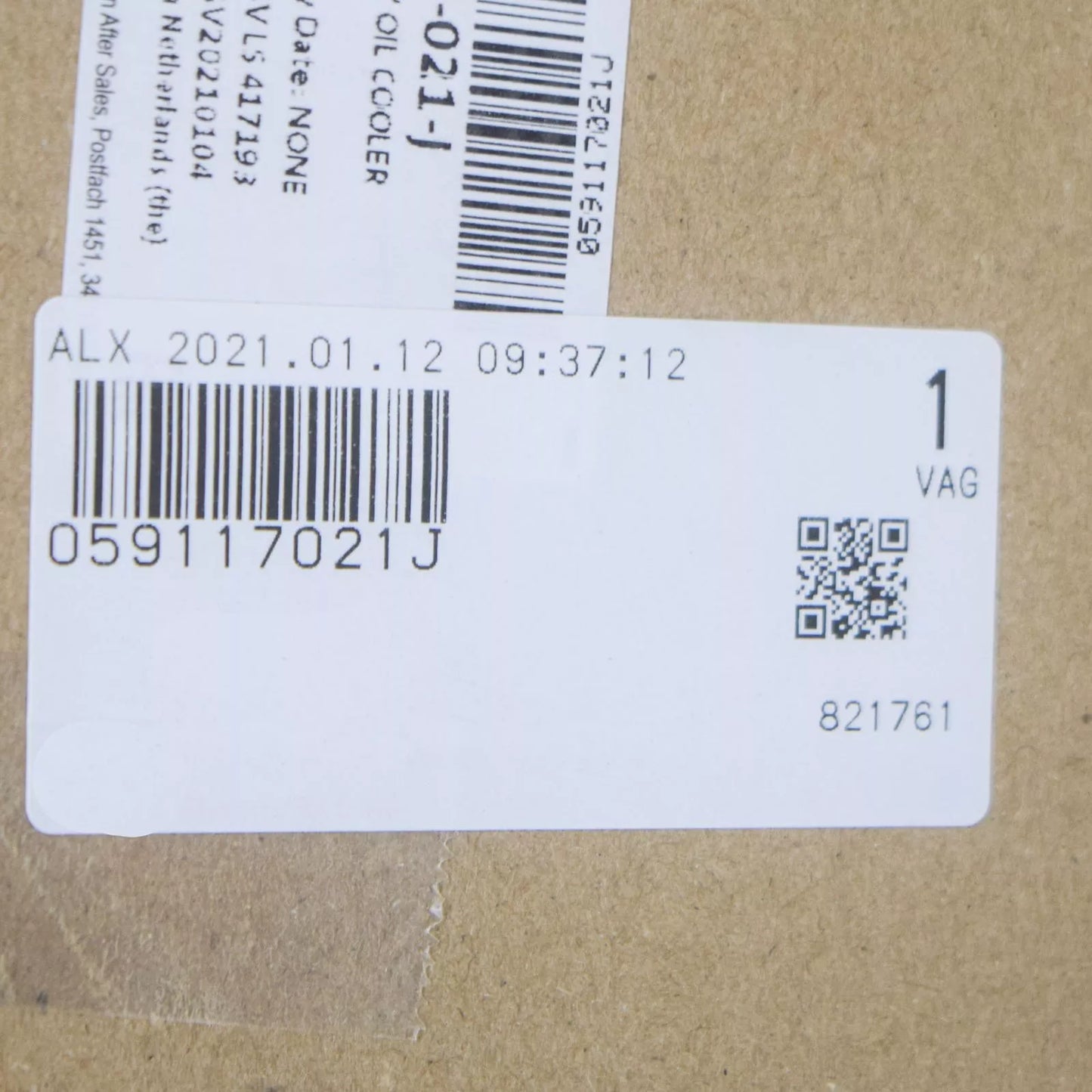 NEW AUDI A6 C6 OIL COOLER 059117021J ORIGINAL