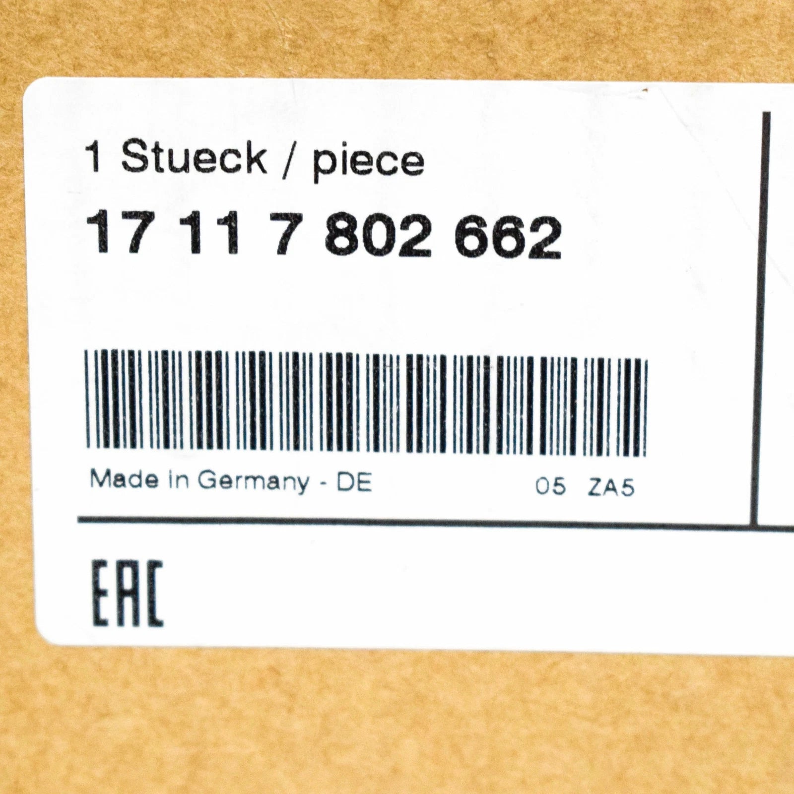 NEW BMW 5 GRAN TURISMO F07 RIGHT AUXILIARY RADIATOR 17117802662 7802662 ORIGINAL