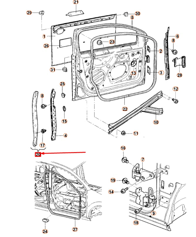NEW VW JETTA A5 FRONT RIGHT REARWARD DOOR SEAL END TRIM 1K5837382F5AP ORIGINAL
