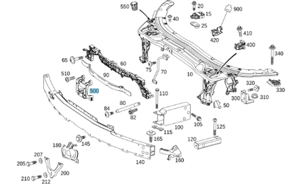 NEW MB C W205 ADAPTIVE CRUISE CONTROL SYSTEM BRACKET A2056206500 ORIGINAL