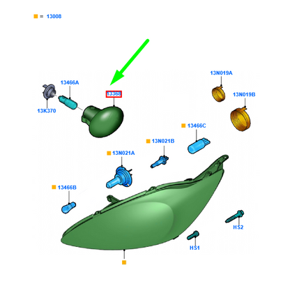 new ford ka mk2 front flasher lamp assy 9s51-13k354-ab 1607568 original