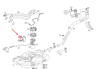 NEW MERCEDES-BENZ VANEO W414 FUEL FILL LEVEL SENSOR A4145420317 ORIGINAL