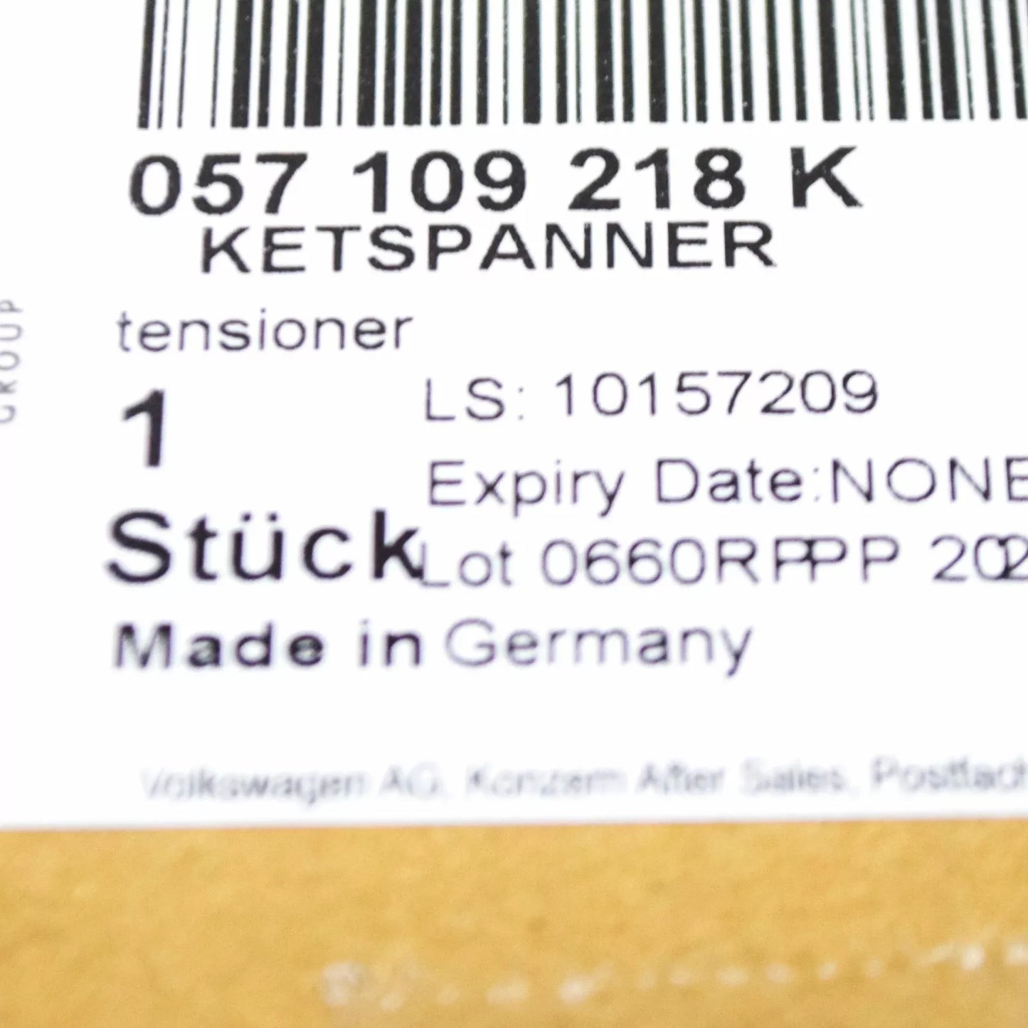 NEW AUDI A4 B8 RIGHT CHAIN TENSIONER 057109218K ORIGINAL