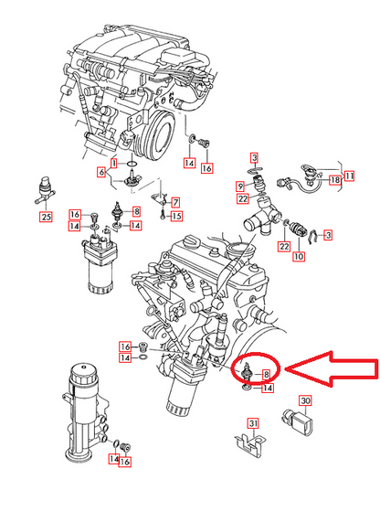 new audi a1 8x oil pressure sensor 	06d919081b 2.0 petrol original