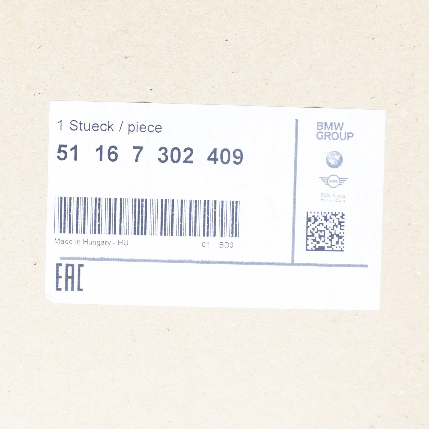 NEW BMW 1 F20 FRONT LEFT DOOR MIRROR SUPPORT RING COVER 51167302409 ORIGINAL