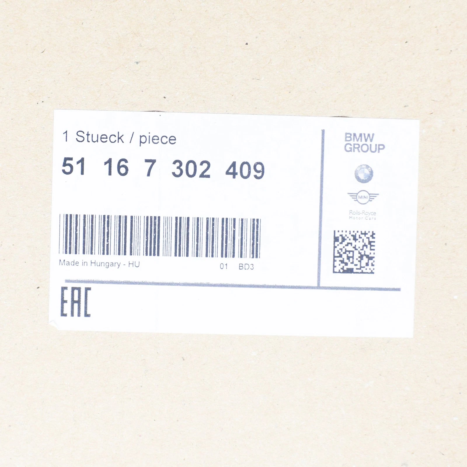 NEW BMW 1 F20 FRONT LEFT DOOR MIRROR SUPPORT RING COVER 51167302409 ORIGINAL