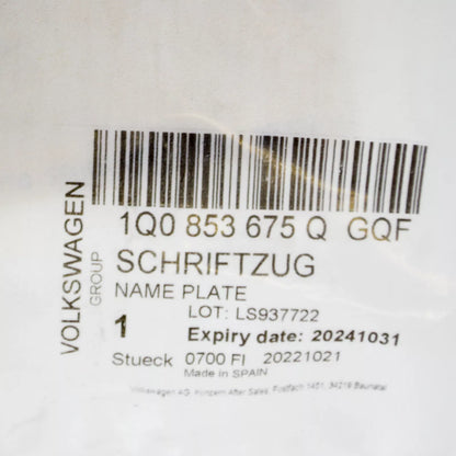 NEW VW TIGUAN 5N REAR TRUNK TSI BADGE EMBLEM 1Q0853675Q GQ F ORIGINAL