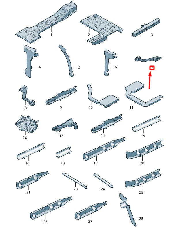NEW VOLKSWAGEN CRAFTER 2F MK1 FRONT LEFT DOOR CABLE GUIDE 2E0971341AD