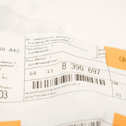 NEW BMW 3 E36 HEATER CORE CONNECTION FLANGE 64118390697 ORIGINAL