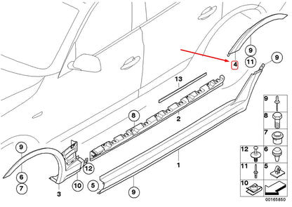 NEW BMW X3 E83 REAR LEFT WHEEL ARCH COVER 51713330867 3330867 ORIGINAL