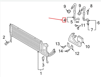 NEW VW TIGUAN 5N AUTOMATIC TRANSMISSION OIL COOLER LINE 5N0317820B ORIGINAL