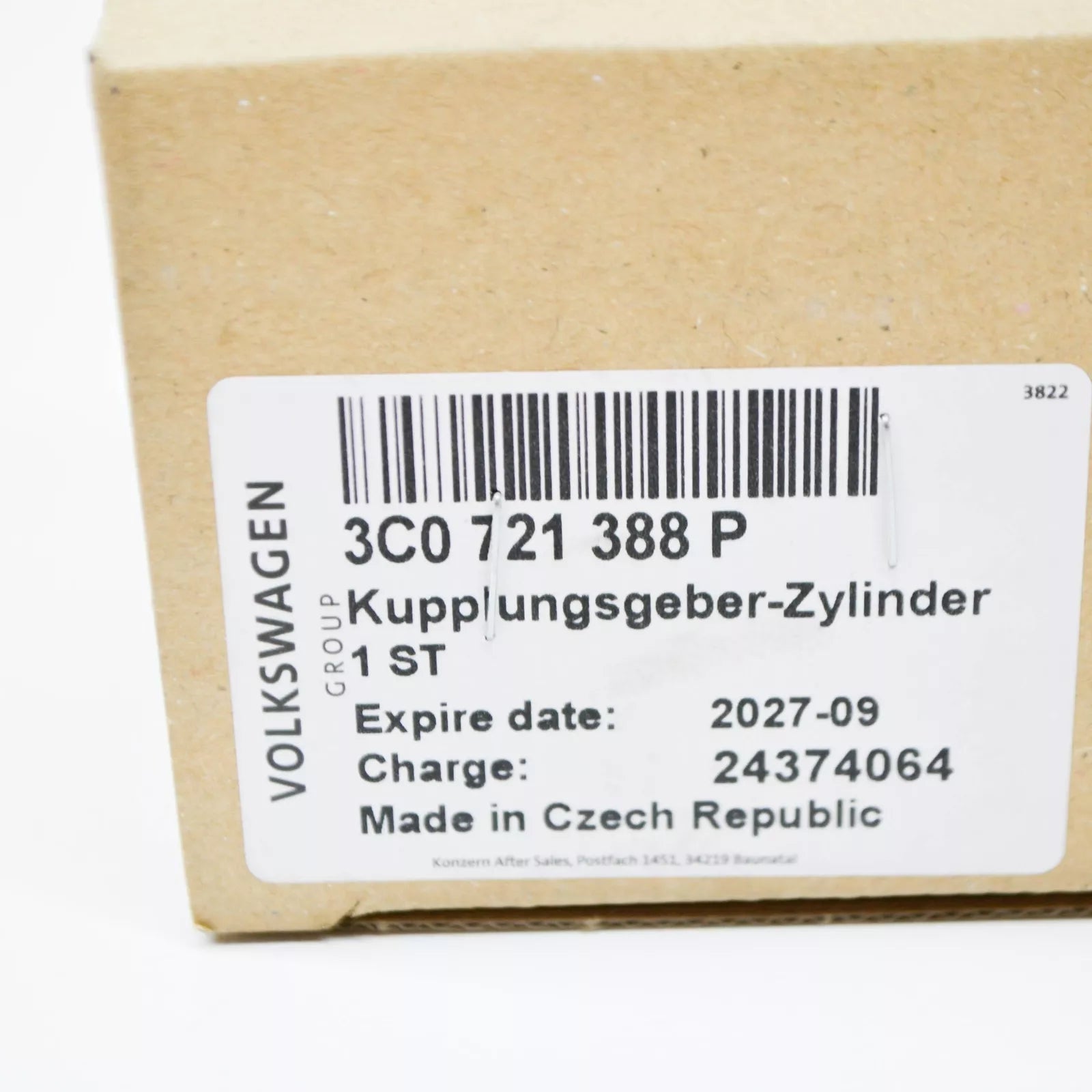 NEW VW PASSAT B6 3C2 CLUTCH MASTER CYLINDER 3C0721388P