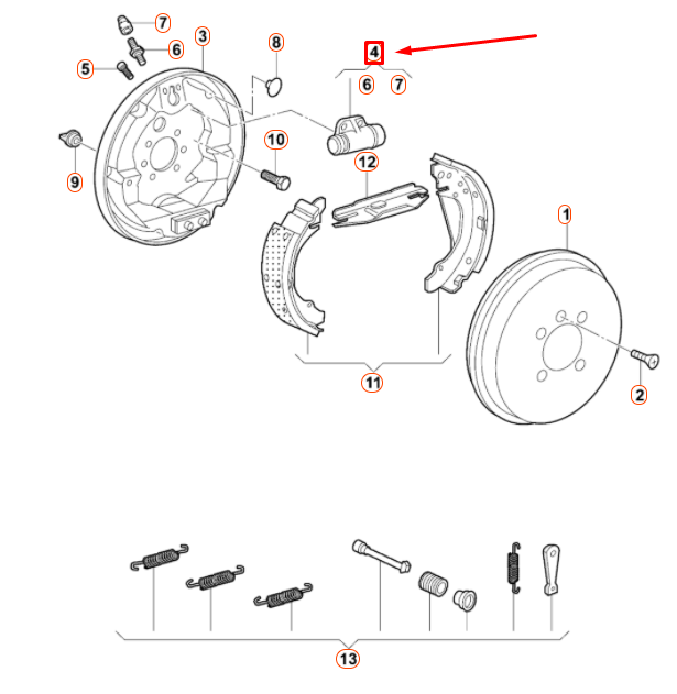 NEW VOLKSWAGEN BEETLE A5 REAR WHEEL BRAKE CYLINDER 5C0611053A ORIGINAL