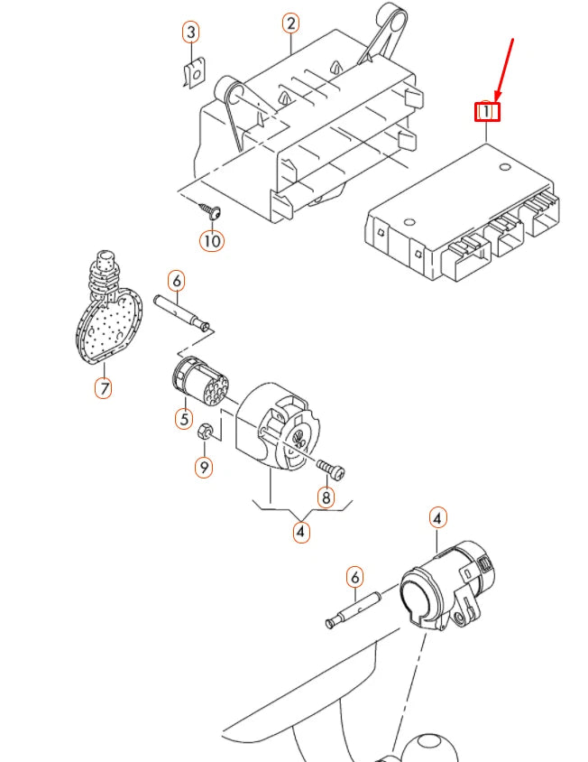 NEW VOLKSWAGEN TOUAREG 7P TRAILER DETECTION CONTROL UNIT 7P0907383F ORIGINAL