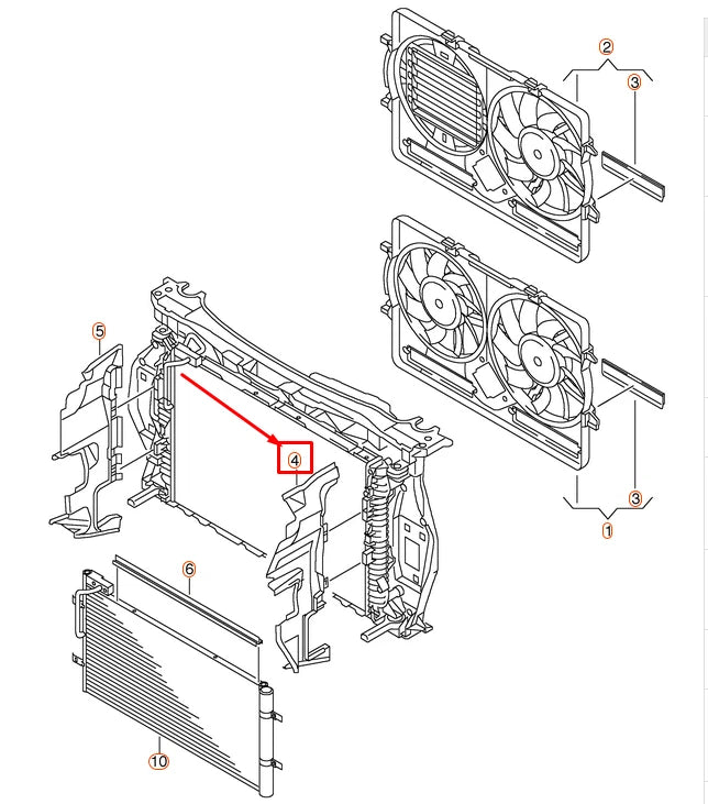 NEW AUDI Q3 8U LEFT AIR DUCT GUIDE 8U0121283C ORIGINAL