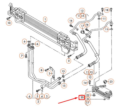 NEW VOLKSWAGEN PASSAT B6 TRANSMISSION OIL COOLER 3C0317037B ORIGINAL