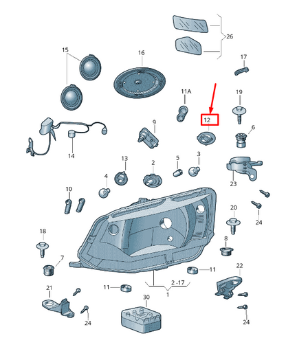 new seat leon 5f front lamp bulb holder 6j0941156a original