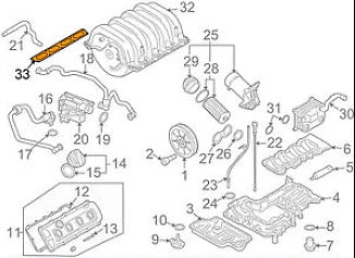NEW AUDI R8 INTAKE MANIFOLD GASKET 079133074B 4.2 PETROL