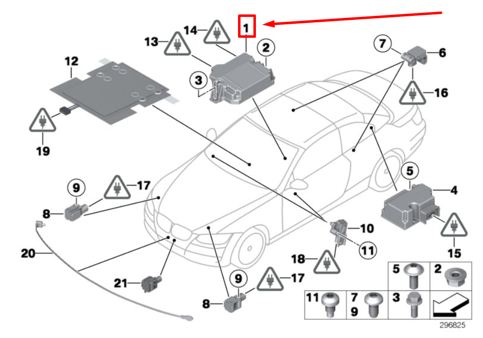new bmw 3 cabrio e93 air bag module control unit 9248298 65779248298 original