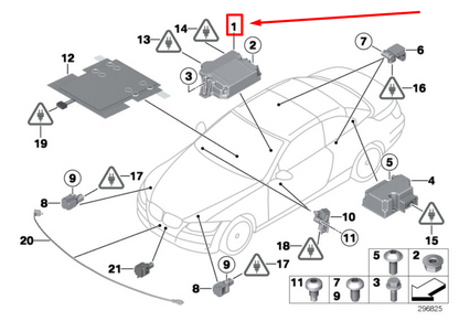 new bmw 3 cabrio e93 air bag module control unit 9248298 65779248298 original
