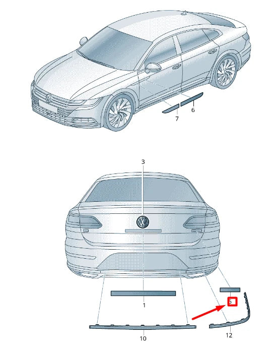 NEW VOLKSWAGEN ARTEON 3H7 REAR LID BADGE 3G8853675D2ZZ