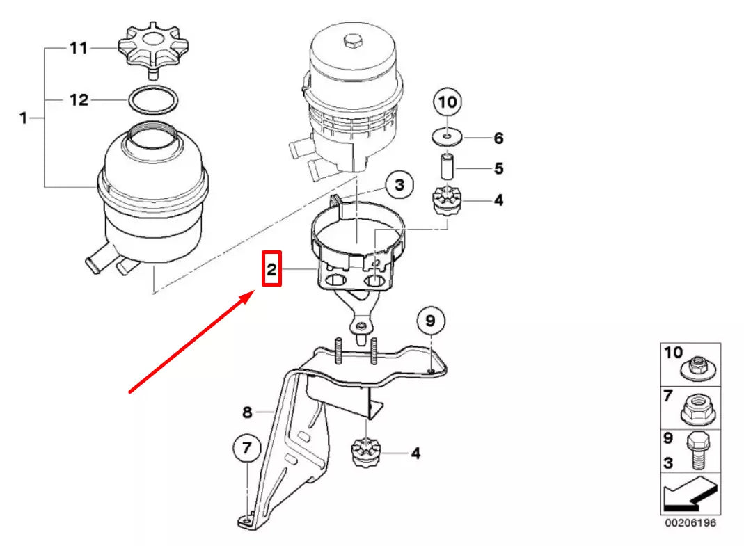 NEW BMW 3 E90 OIL CARRIER BRACKET 32416775877 6775877 ORIGINAL