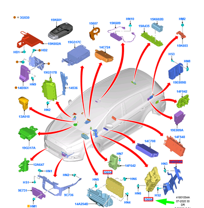 new ford galaxy mk3 cd390 bcm body control module 1941650 original