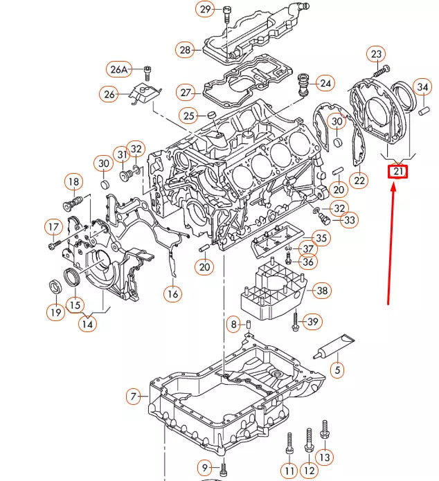 NEW VOLKSWAGEN PHAETON GP3 REAR CRANKSHAFT SEAL 077103171N ORIGINAL