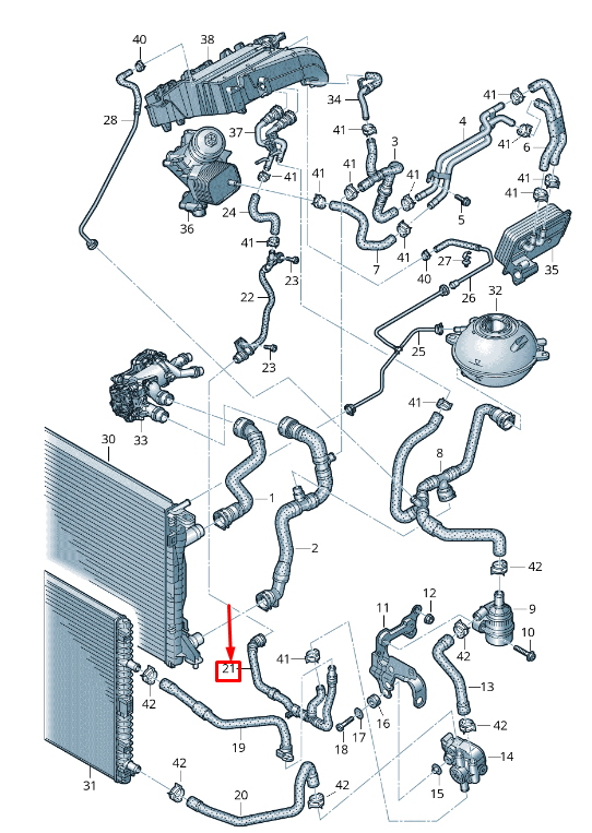 new audi q5 fy coolant hose with quick release coupling 80a145920q original