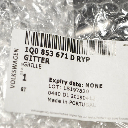 NEW VOLKSWAGEN EOS FRONT BUMPER LOWER GRILLE 1Q0853671DRYP ORIGINAL