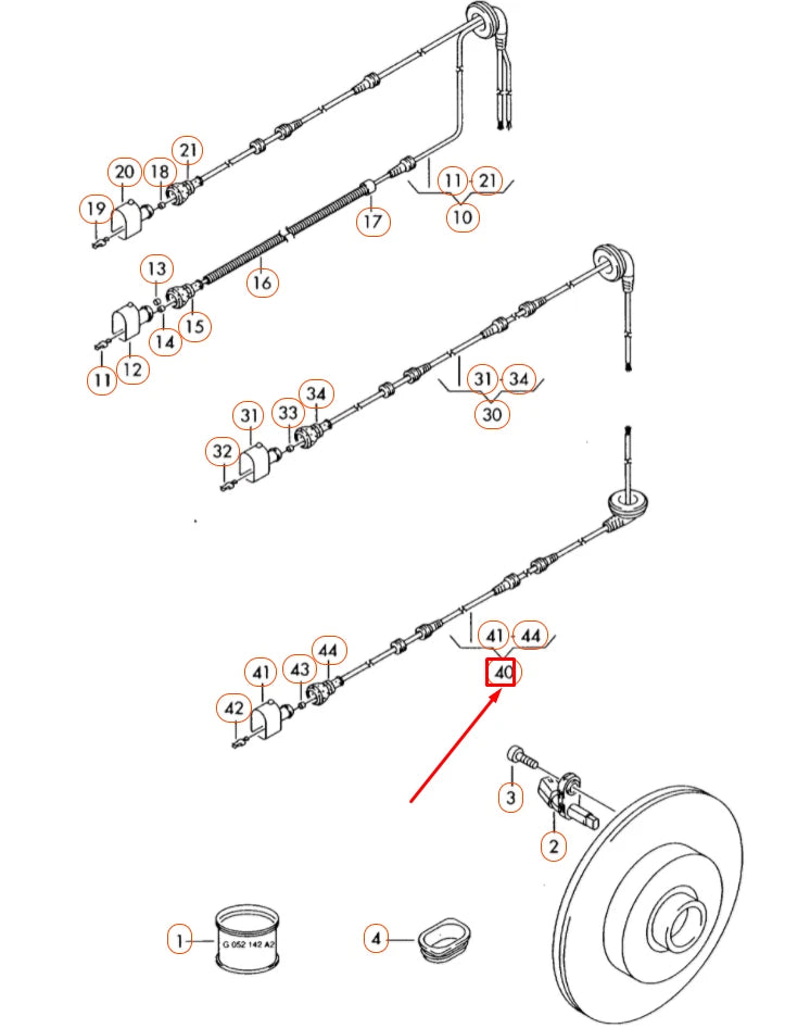 NEW VW JETTA A6 MK6 REAR RIGHT SPEED SENSOR CABLE HARNESS 5C0927904C ORIGINAL