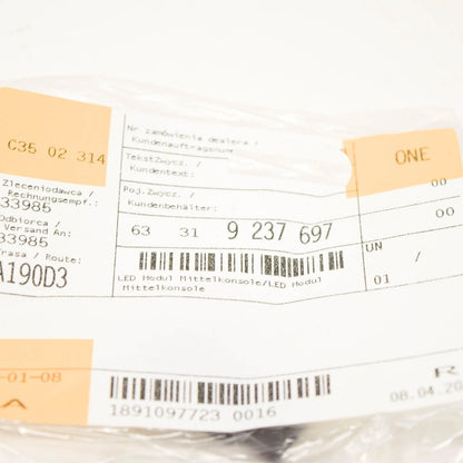 NEW BMW 1 F20 LED MODULE FOR CENTER CONSOLE 63319237697 9237697 ORIGINAL