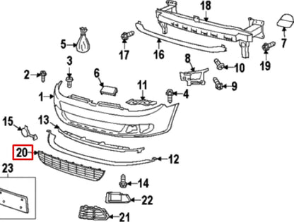 NEW VW GOLF MK7 FRONT BUMPER LOWER GRILLE 5K0853671J041 ORIGINAL