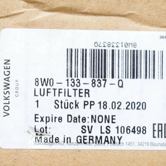 NEW AUDI A4 B9 AIR FILTER BOX ASSEMBLY 8W0133837Q ORIGINAL