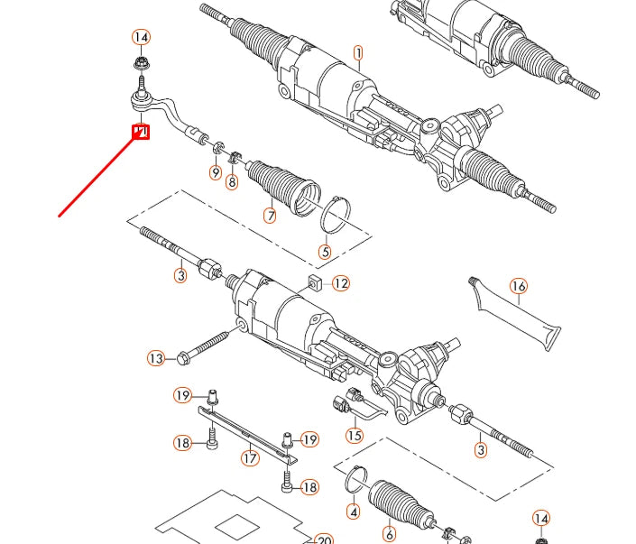 NEW AUDI A6 C7 STEERING LEFT TIE ROD END 4G0423811A ORIGINAL