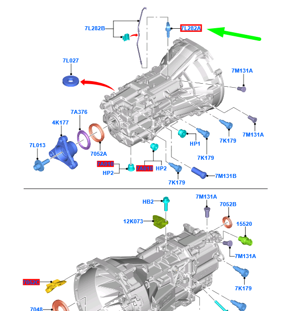 new ford transit mk4 manual transmission vent assy 2035064 gk3r-7l282-aa