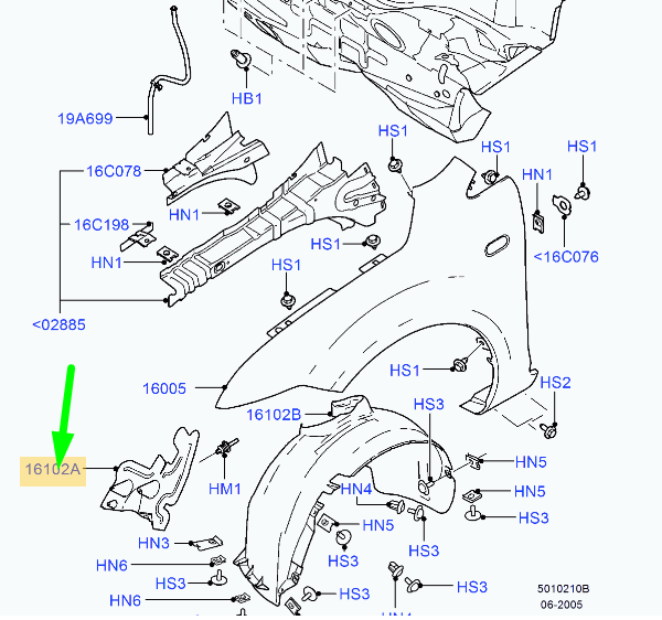 new ford focus c-max front wheel arch trim splash guard bracket 1419848 original