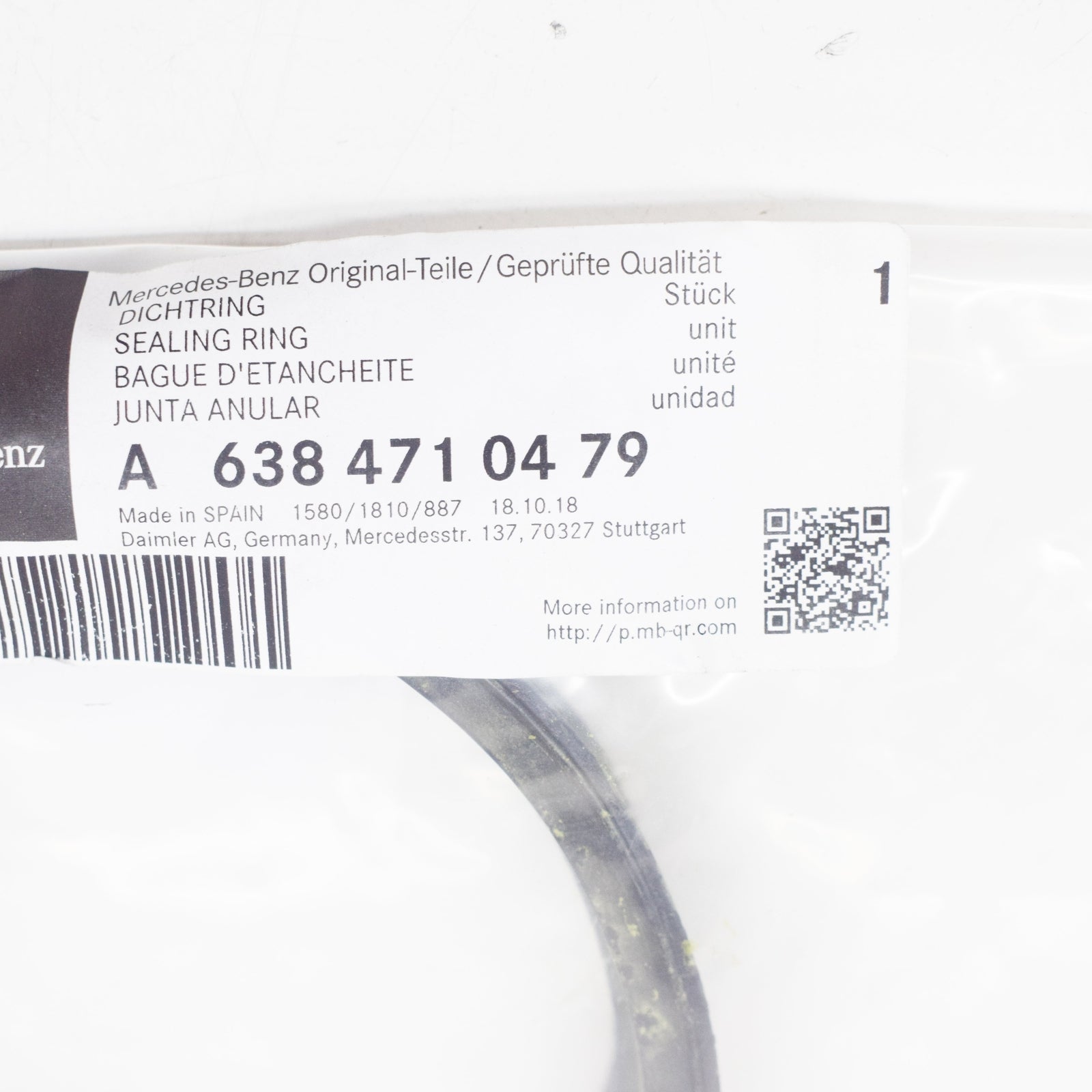 NEW MERCEDES-BENZ VITO W638 FUEL GAUGE SENDER SEAL RING A6384710479 ORIGINAL