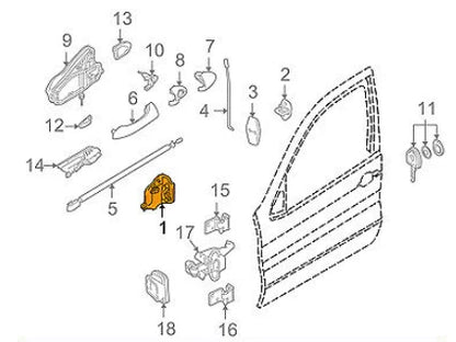 NEW BMW X5 E53 FRONT RIGHT DOOR LOCK RHD 51218402538 8402538 ORIGINAL