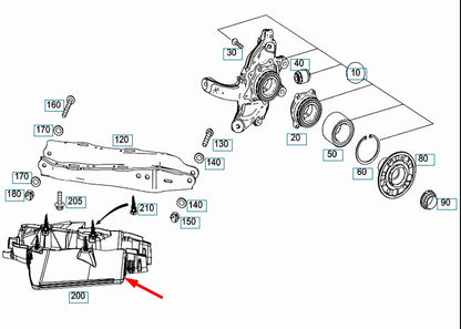 NEW MERCEDES-BENZ S-CLASS W222 REAR RIGHT WISHBONE COVER A2223520491
