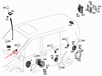 NEW MERCEDES-BENZ VITO W447 DASHBOARD SOUND SPEAKER A4478270360 ORIGINAL