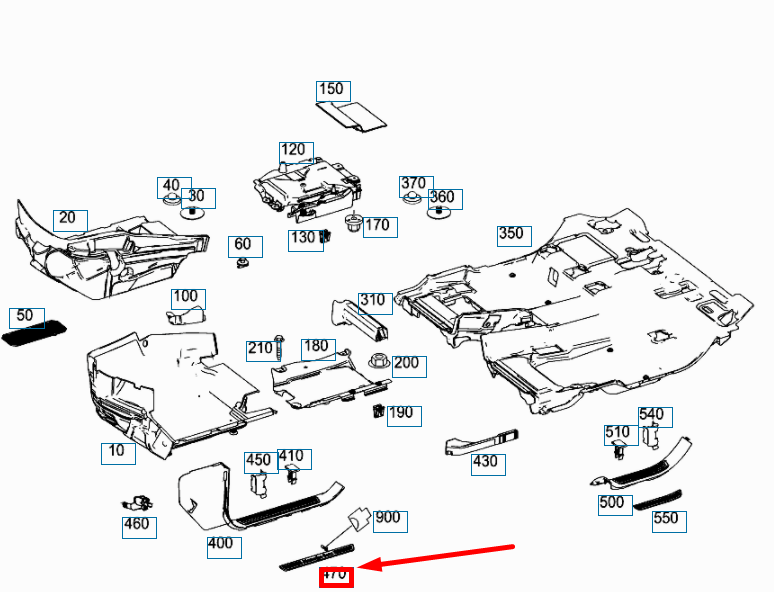 NEW MERCEDES-BENZ ML W166 FRONT OUTSIDE SILL COVER RAIL A1666861336 ORIGINAL