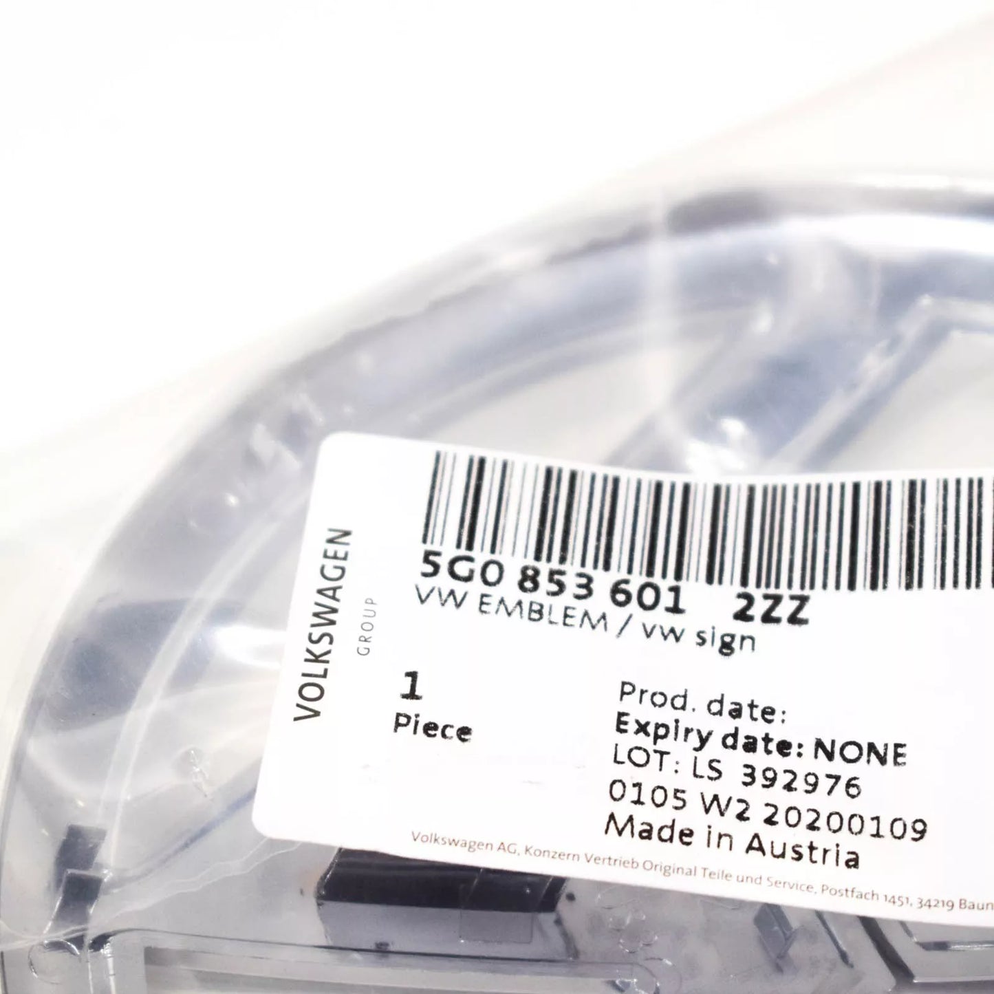 NEW VW GOLF MK7 FRONT BUMPER GRILLE CHROME EMBLEM BADGE 5G08536012ZZ