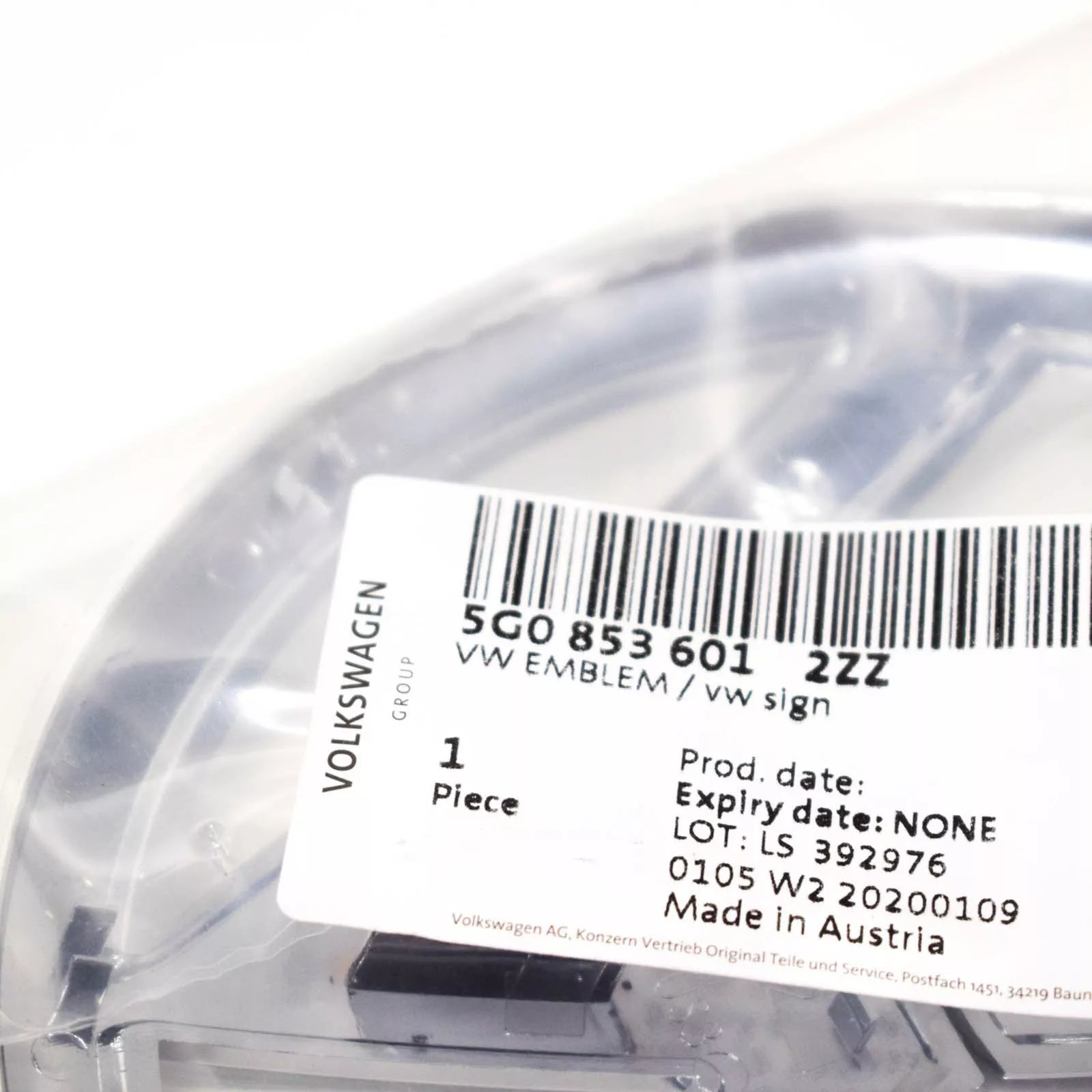 NEW VW GOLF MK7 FRONT BUMPER GRILLE CHROME EMBLEM BADGE 5G08536012ZZ